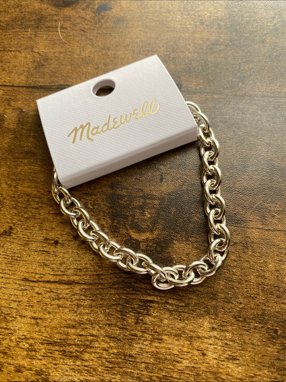 NWT MADEWELL Chunky Oval Chain Bracelet - Picture 3 of 5